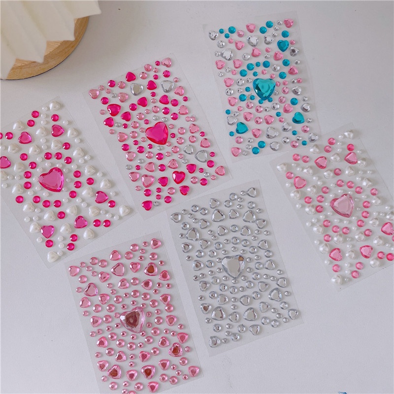 Bộ Sticker 3D Kiểu Đá Quý Nhiều Màu Sắc Để Trang Trí Album Ảnh Tiện Dụng