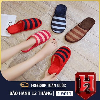 Dép đi trong nhà bông nỉ màu trơn siêu yêu phong cách Hàn Quốc, Dép lê nam nữ đi văn phòng đế xốp VN01