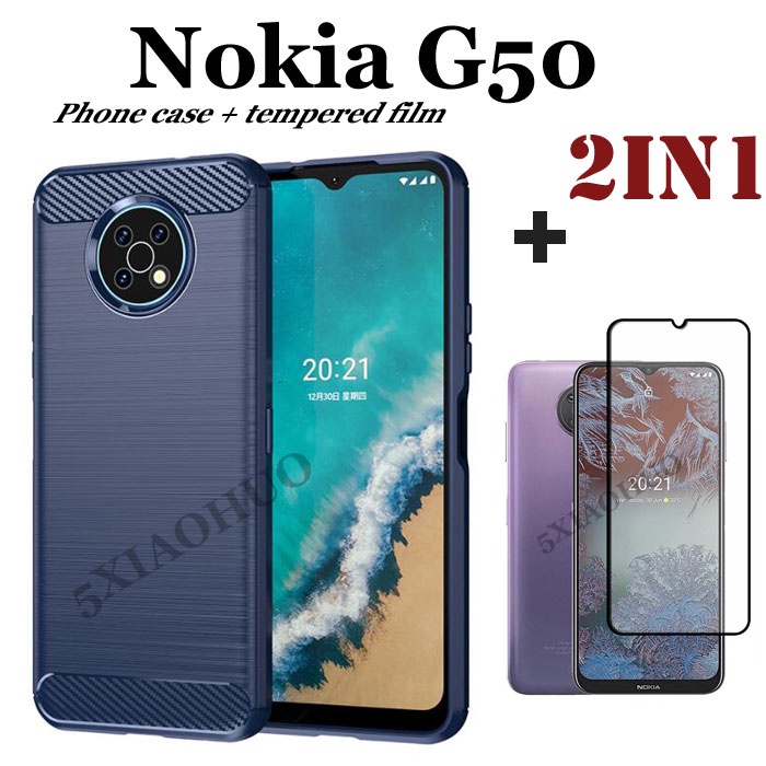 Ốp Điện Thoại Mềm Sợi carbon 2 Trong 1 Cho Nokia G50 G20