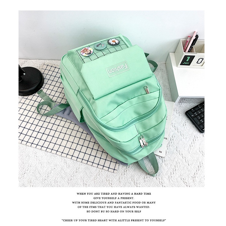 Balo thời trang phong cách Hàn Quốc dày dặn chống thấm nước dùng cho đi học đi chơi Fortune Mouse BLTT09183
