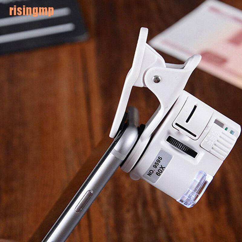 Kính hiển vi mini phóng to đến 60 lần có đèn LED UV tiện lợi