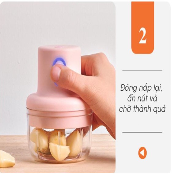 Máy Xay Mini Sạc Điện [ 𝒄𝒐́ 𝒄𝒐̂̉𝒏𝒈 𝒔𝒂̣𝒄 𝑼𝑺𝑩 ] Nhỏ Gọn Tiện Ích Dễ Sử Dụng Xay Hành Tỏi Rau Củ Quả Thịt