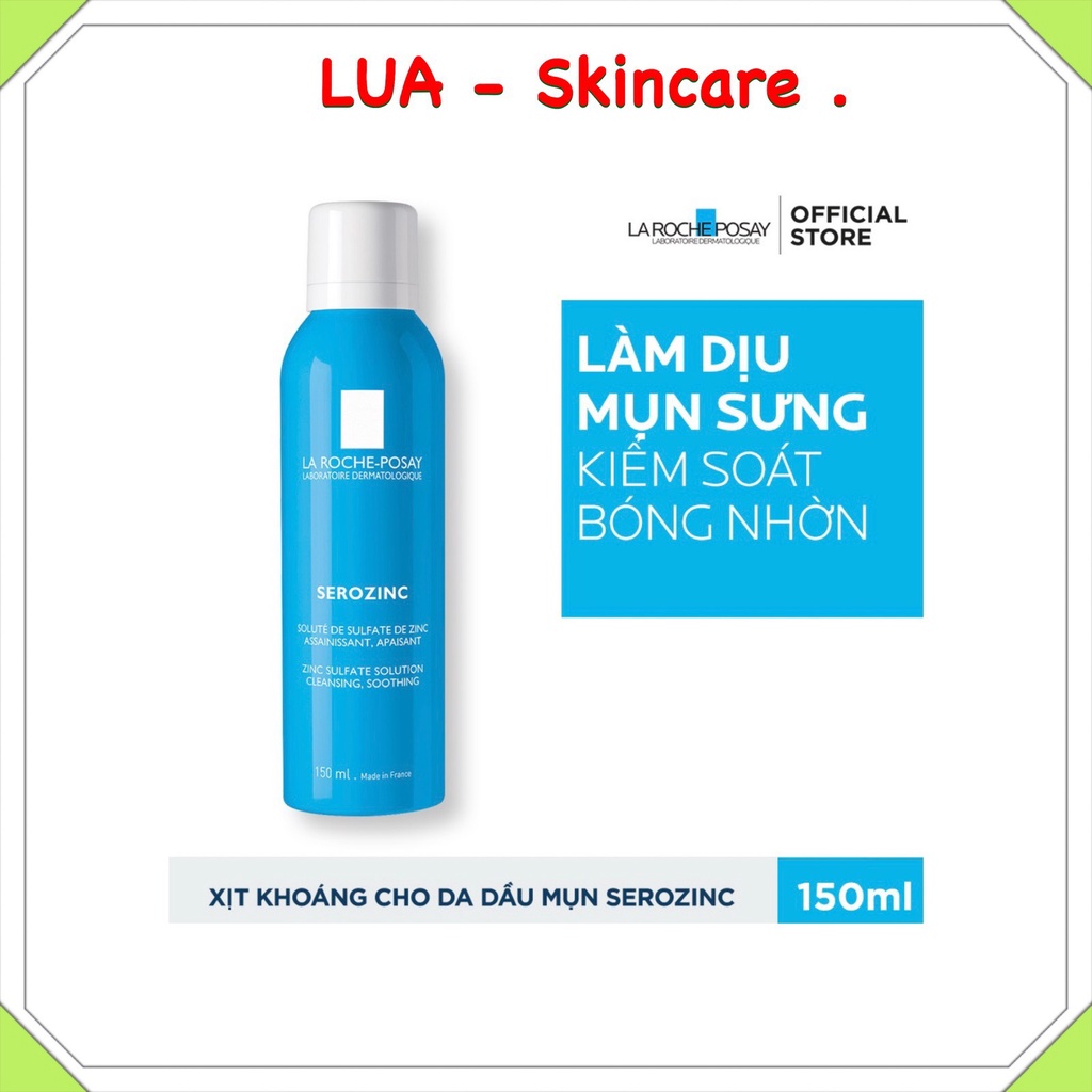 Nước khoáng giúp làm sạch và dịu da La Roche-Posay Serozinc 150 ML/300 ML