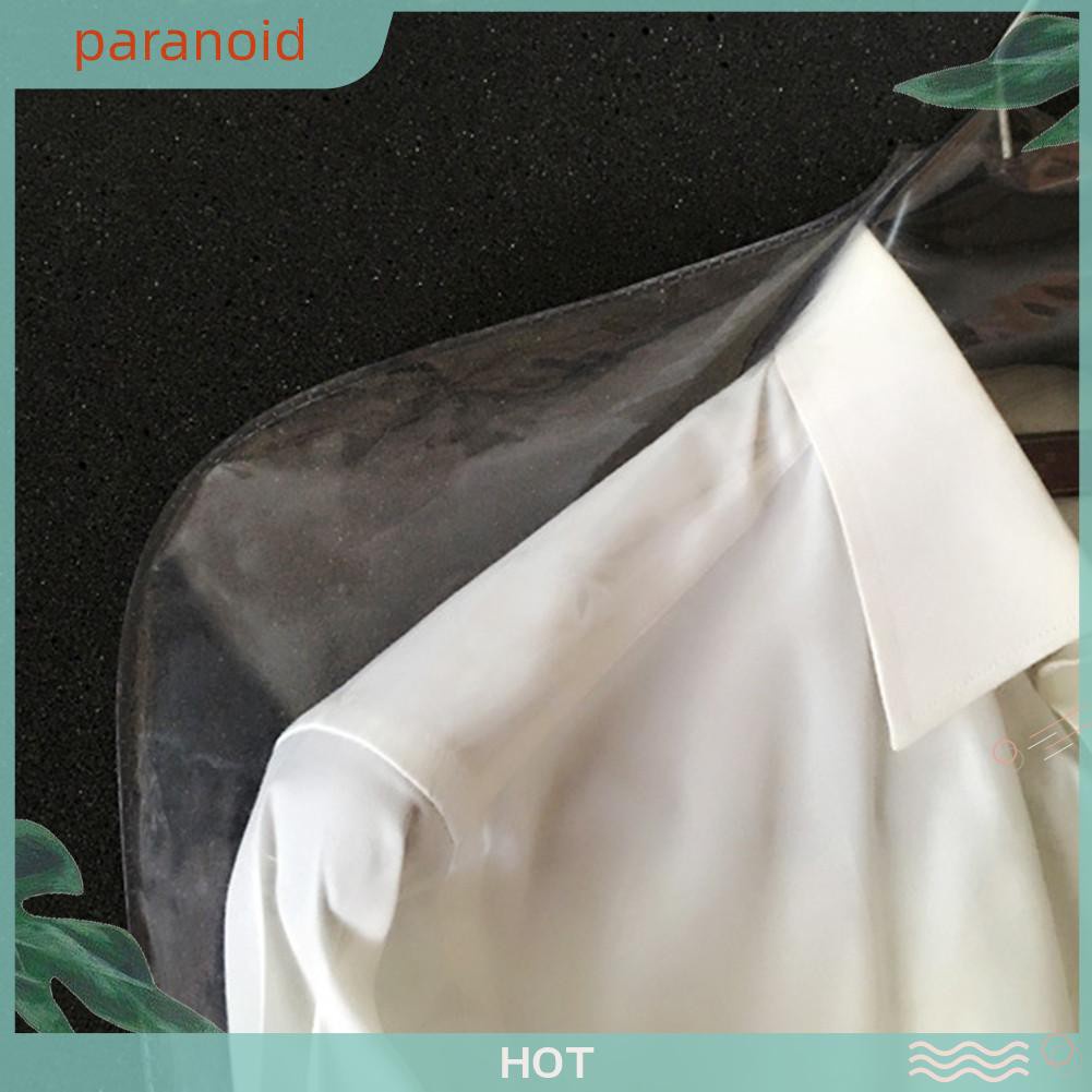 Paranoid Clothes Storage Bags PVC Transparent Dust Bag Suit Overcoat Hanging Pocket