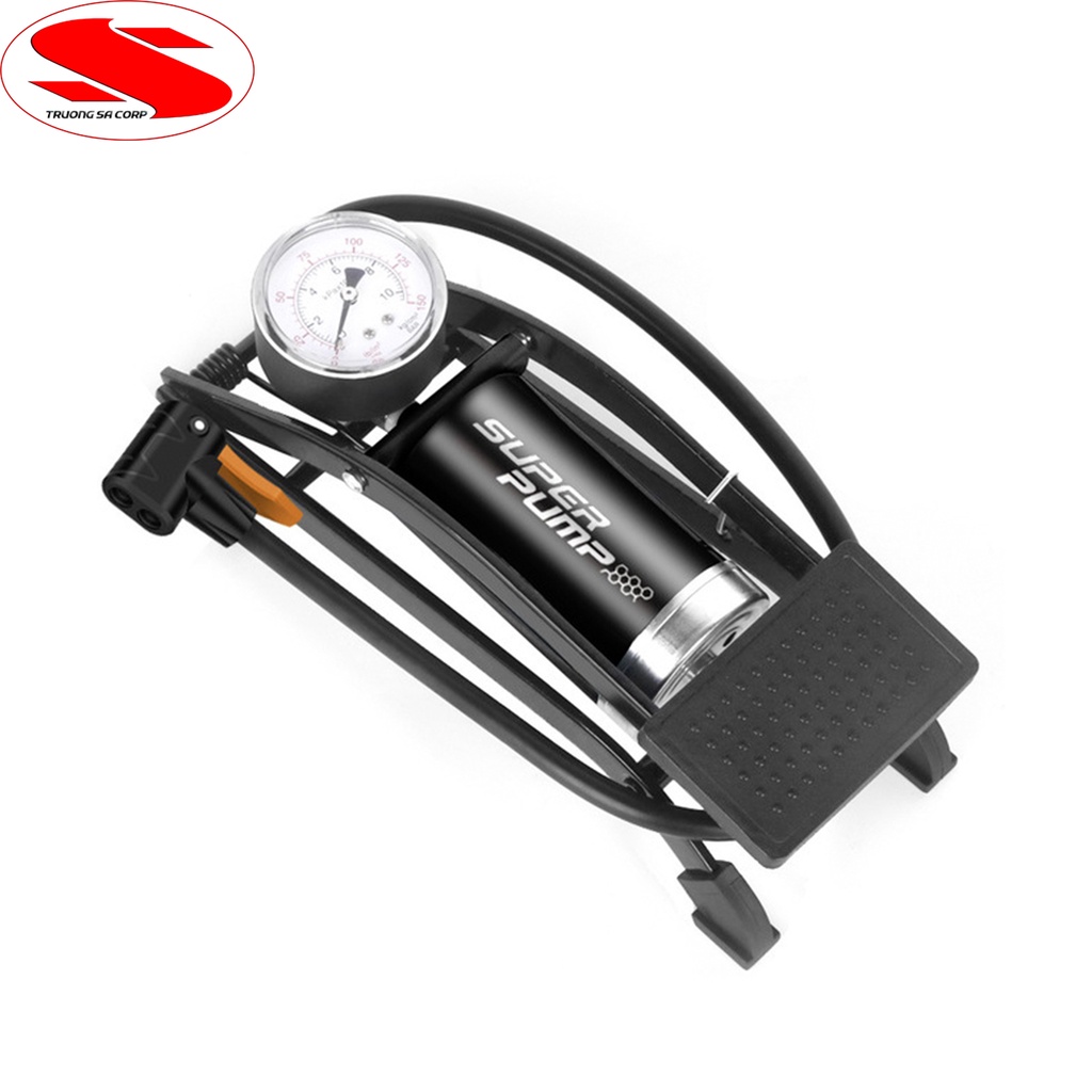 Bơm đạp chân Super Pump, Bơm hơi xe máy, ô tô - 9801E