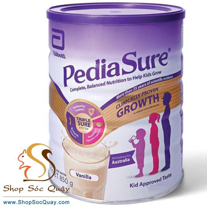 Sữa PediaSure Úc Nắp tím úc hộp 850g