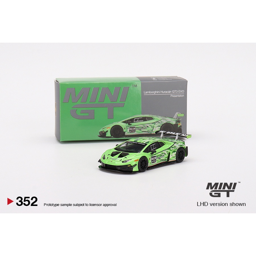 Mini GT Lamborghini Huracán GT3 EVO Presentation - Xe mô hình tỷ lệ 1:64  chính hãng -Saigontoys