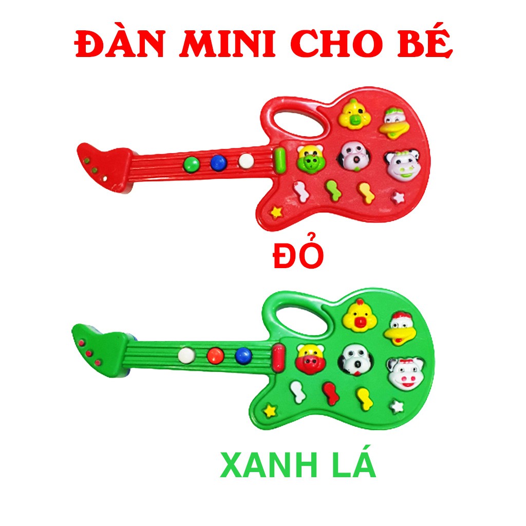Đồ Chơi Đàn Ghi Ta Kích Thước Siêu Mini 3 Nút 3 Bản Nhạc Trẻ Em Có 3 Màu Đỏ Màu Xanh Dương Xanh Lá Cho Bé