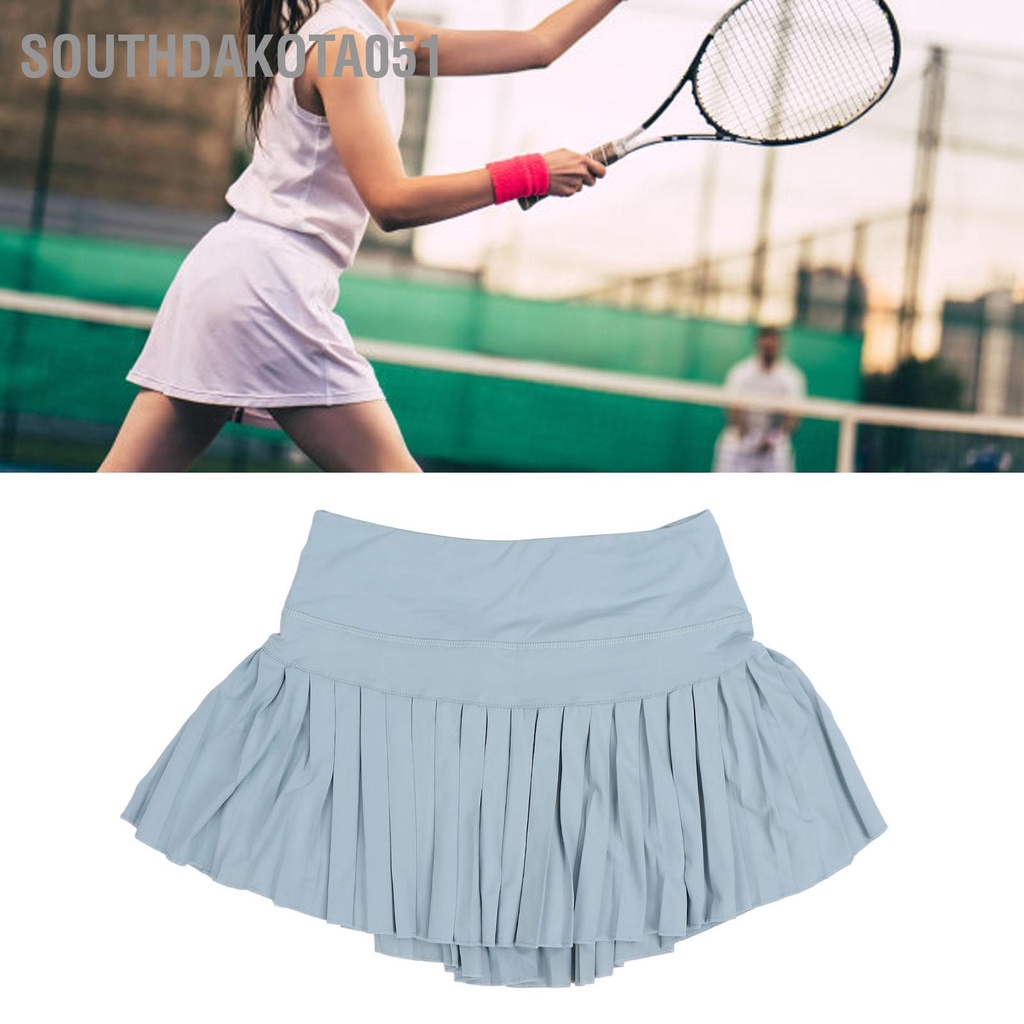 Southdakota051 Váy xếp ly thoáng khí co giãn thời trang Quần short thể thao có túi cho cô gái Phụ nữ