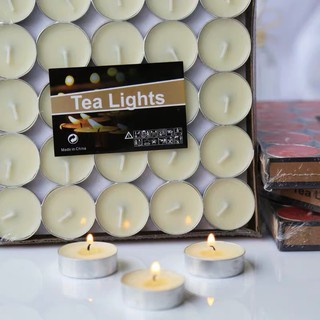 NẾN ĐỐT ĐÈN TINH DẦU TEALIGHT KHÔNG MÙI, KHÔNG KHÓI LOẠI 1 - 100 viên cháy đủ