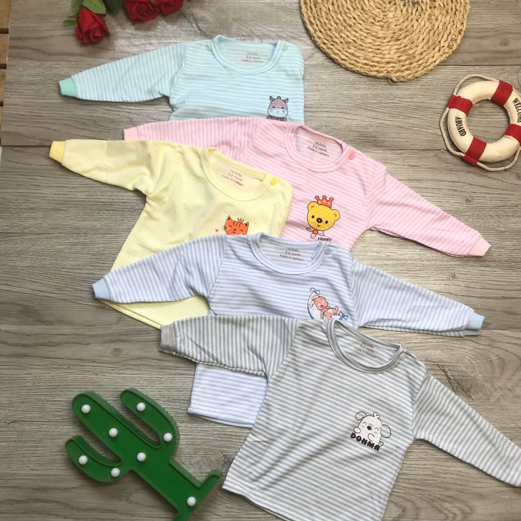 Bộ dài tay cotton Noubaby cao cấp cho bé trai và bé gái (HN 386)