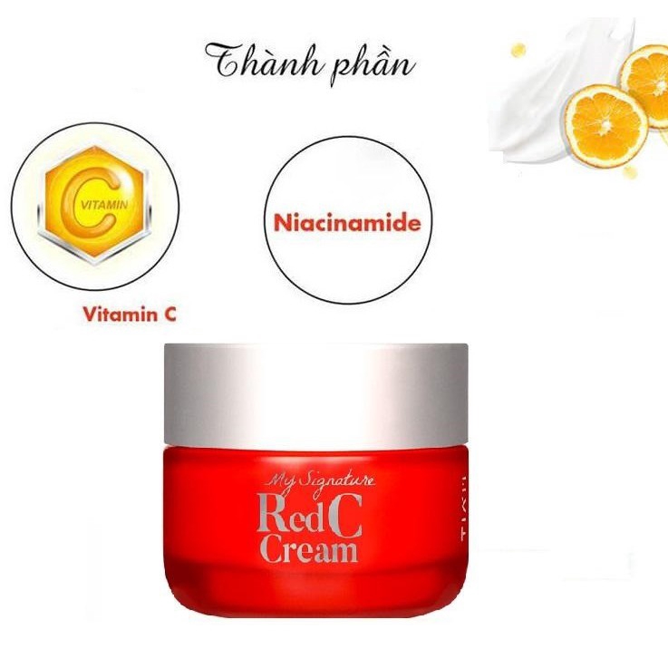 Kem dưỡng ẩm Tiam làm mờ thâm nám tàn nhang TIA'M My Singnature Red C Cream Tiam 50ml | BigBuy360 - bigbuy360.vn
