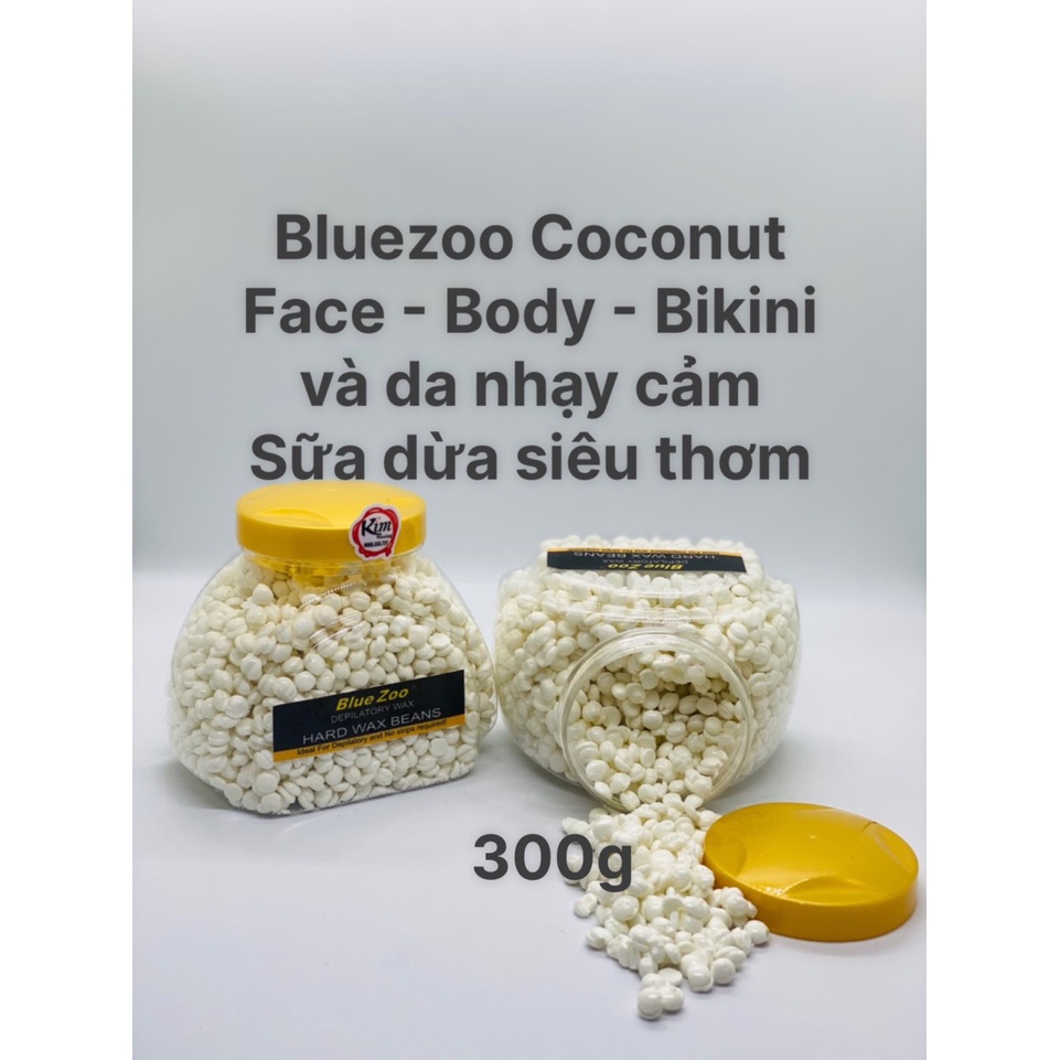 (Free que gỗ) 300g Sáp wax viên nóng Bluezoo Premier cho da nhạy cảm siêu dưỡng