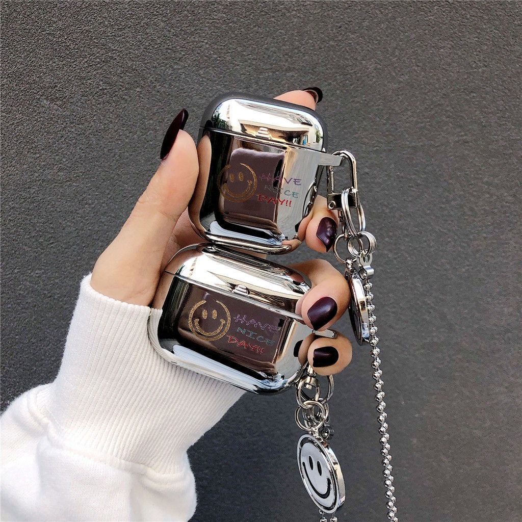 Vỏ bảo vệ hộp sạc tai nghe AirPods 1/AirPods 2/AirPods Pro thiết kế mạ