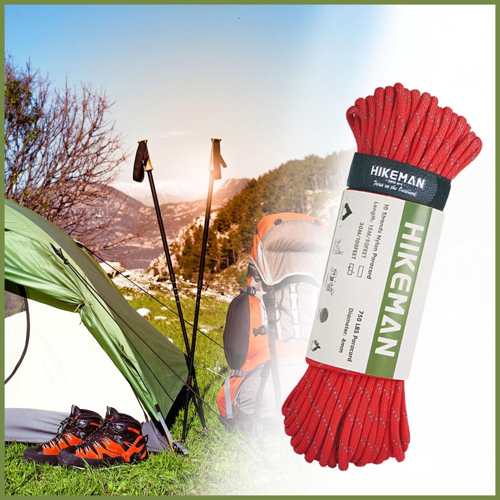 Dây Dù Sinh Tồn Màu Phản Quang Lõi 10 Sợi Dày Dặn Đa Năng