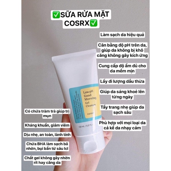 Sữa rửa mặt Corsx Low pH Good Morning Gel