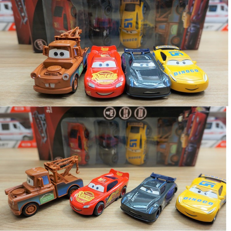 Bộ xe mô hình ô tô Die Cast Metal nhân vật Lightning Mc Queen Vương Quốc Xe Hơi