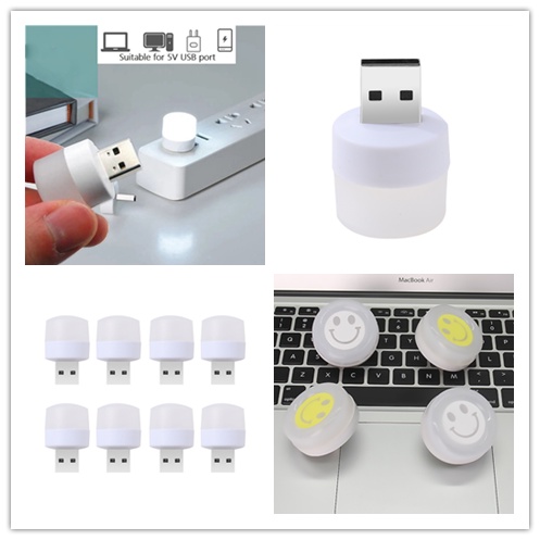 Set 1 / 4 Đèn Ngủ LED USB Mini Hình Mặt Cười Dễ Thương Bảo Vệ Mắt