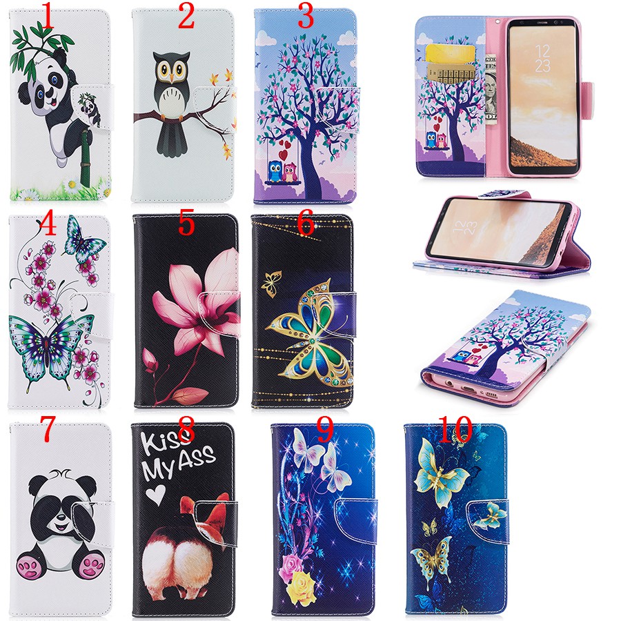 Bao da điện thoại kiêm ví đựng thẻ in đa họa tiết dành cho Samsung Galaxy S8 Plus | BigBuy360 - bigbuy360.vn