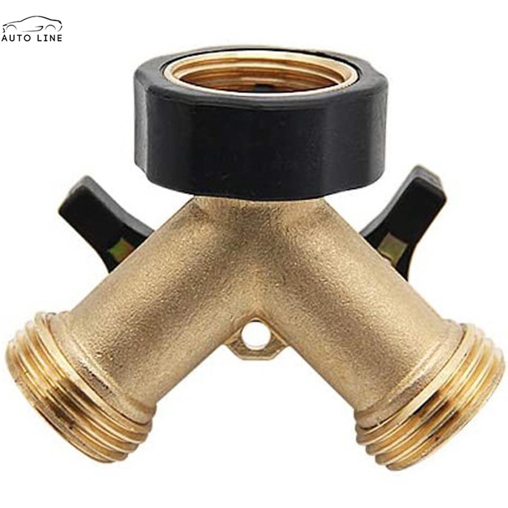 Đầu Nối Ống Nước 2 Chiều Hình Chữ Y Bằng Đồng Thau Chống Rò Rỉ Kèm 3 Vòng Đệm SHOPCYC2137
