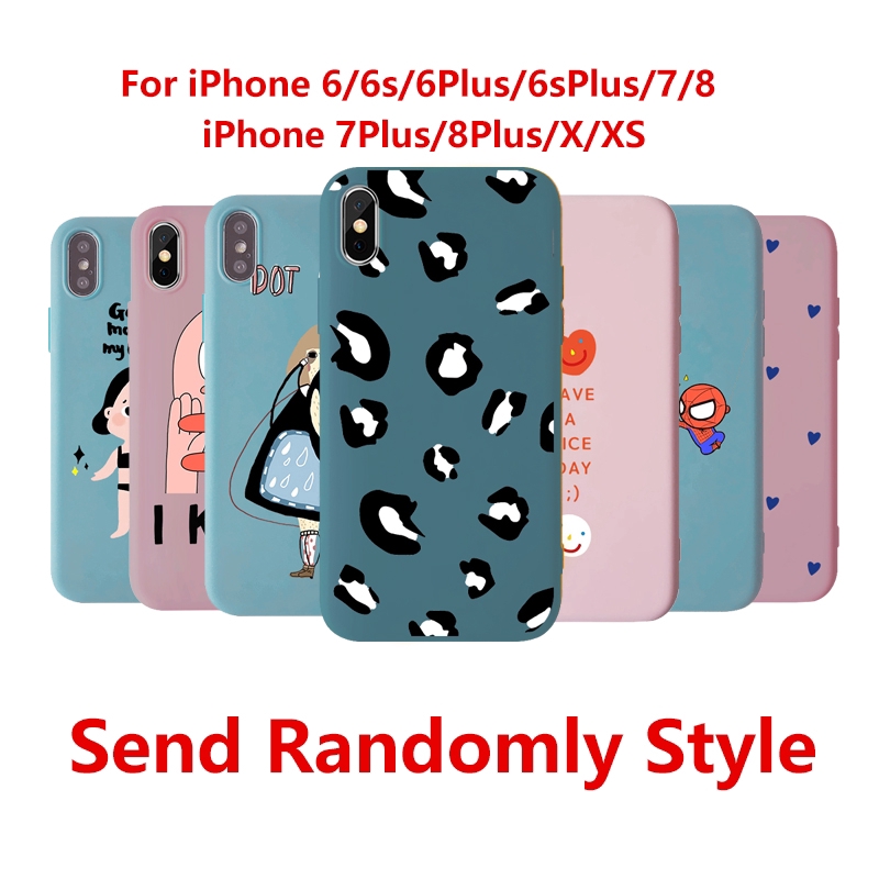 Ốp điện thoại mềm họa tiết trái tim tình yêu cho IPhone 6 6s 7 8 6plus 6sPlus 7Plus 8plus X XS XR XSmax