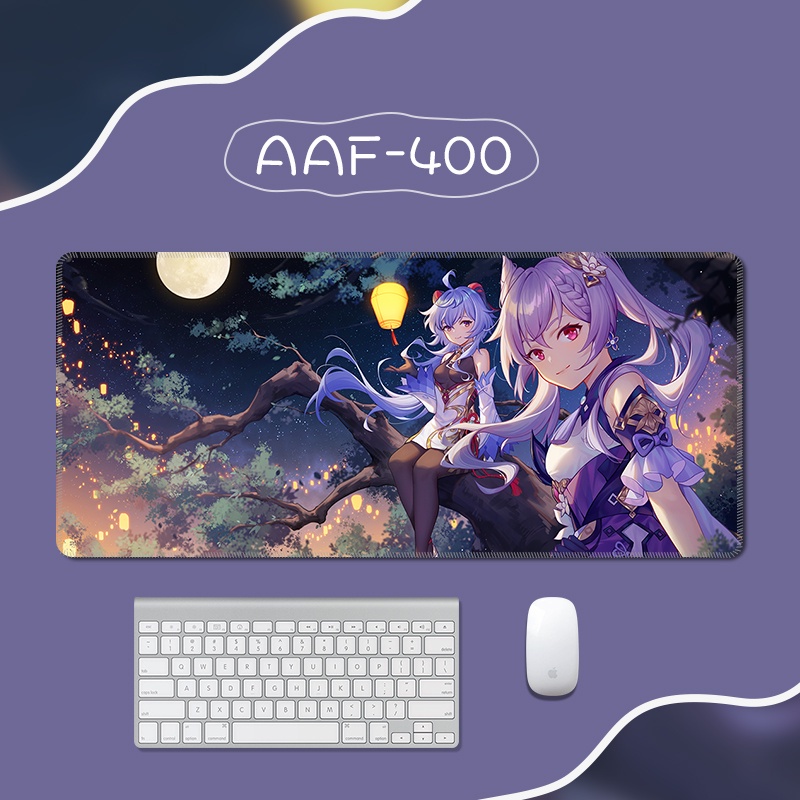 Tấm lót chuột chơi game bằng cao su chống trượt chống thấm nước in hình nhân vật Ganyu Walnut Genshin Impact Xiao Keqing