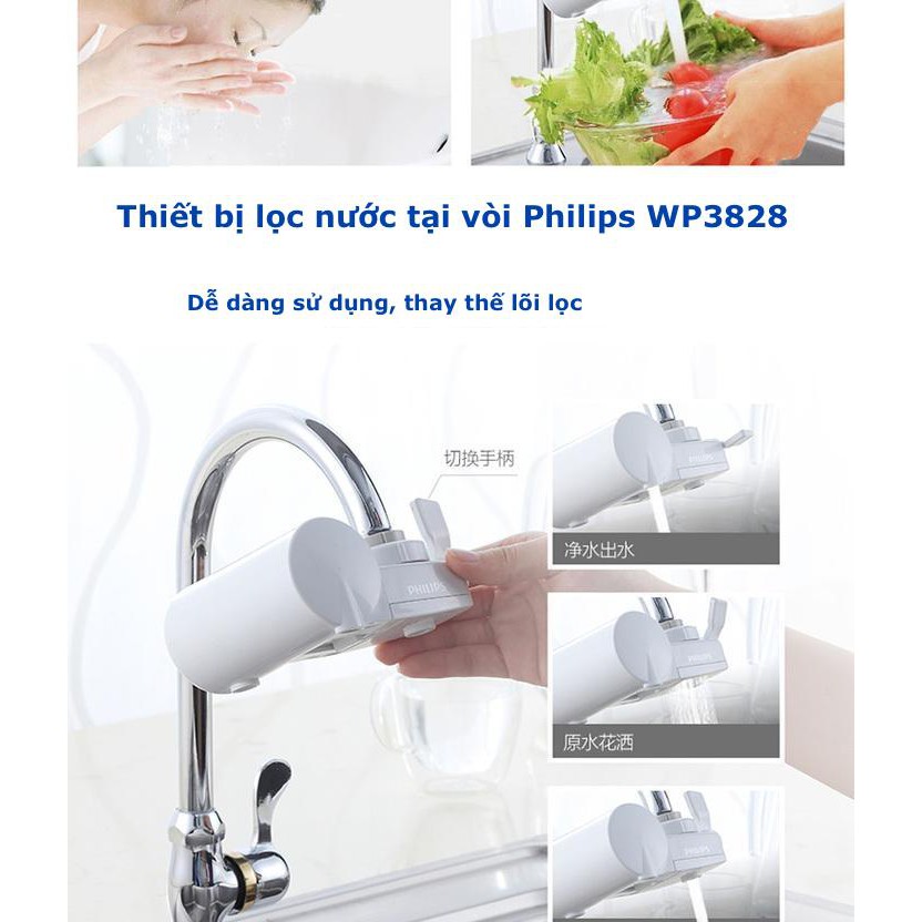 Thiết bị lọc nước tại vòi Philips WP5804, WP3828 chính hãng