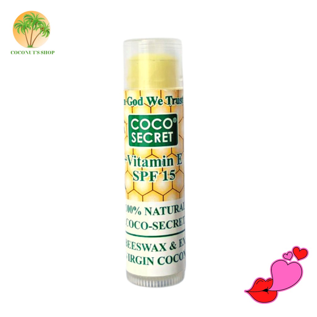 Son Dưỡng Ẩm Dầu Dừa Sáp Ong Nguyên Chất Coco Secret 5g
