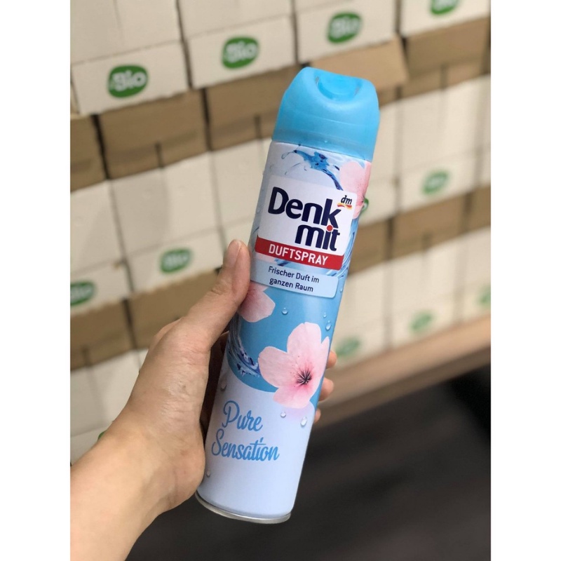 Chai xịt thơm phòng hương hoa Denkmit Duftspray Pure Sensation, 300 ml, hàng Đức