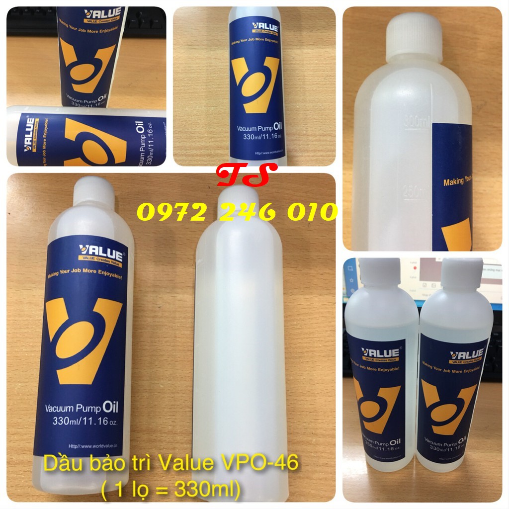 Dầu bảo trì Value VPO [FREESHIP] Dầu máy hút chân không chính hãng Value (1 lọ = 330 ml)
