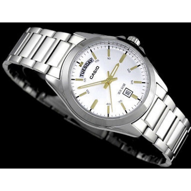 Đồng hồ nam dây kim loại Casio chính hãng Anh Khuê MTP-1370D-7A2VDF