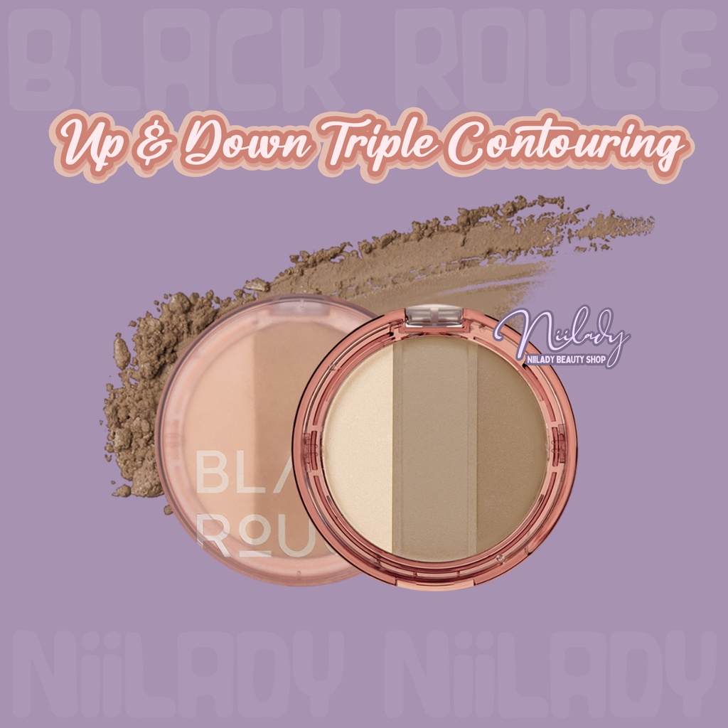 (Mẫu mới) Phấn Tạo Khối Black Rouge Up And Down Triple Contouring