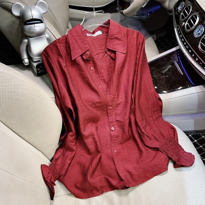 [Mã FAMARAL1 giảm 10K đơn 50K] SƠ MI ĐỎ TAY CHUN | BigBuy360 - bigbuy360.vn
