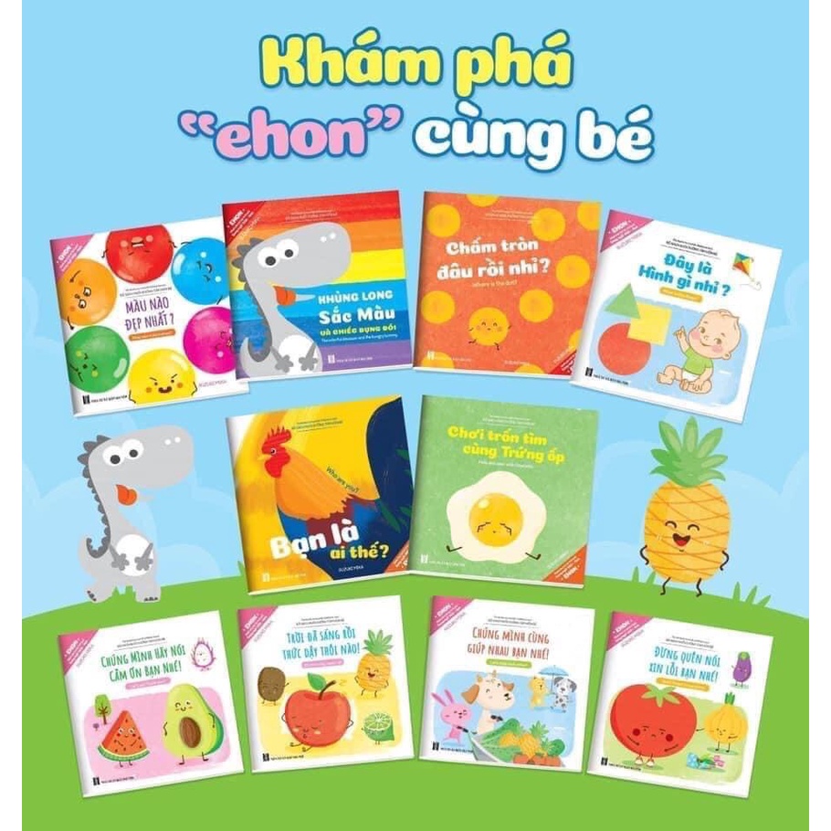 Combo 10 tập E-hon song ngữ cho bé phát triển khả năng tư duy ngôn ngữ