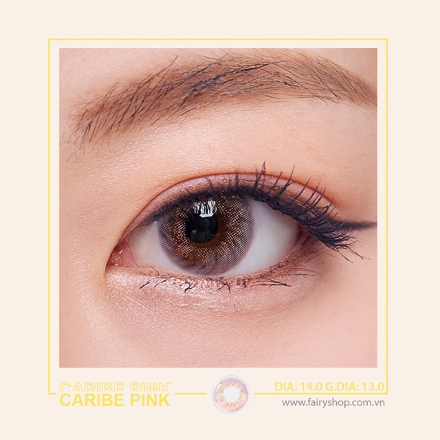 Kính Áp Tròng CARIBE PINK 14.0mm - Kính Áp Tròng FAIRY SHOP CONTACT LENS - độ 0 đến  8