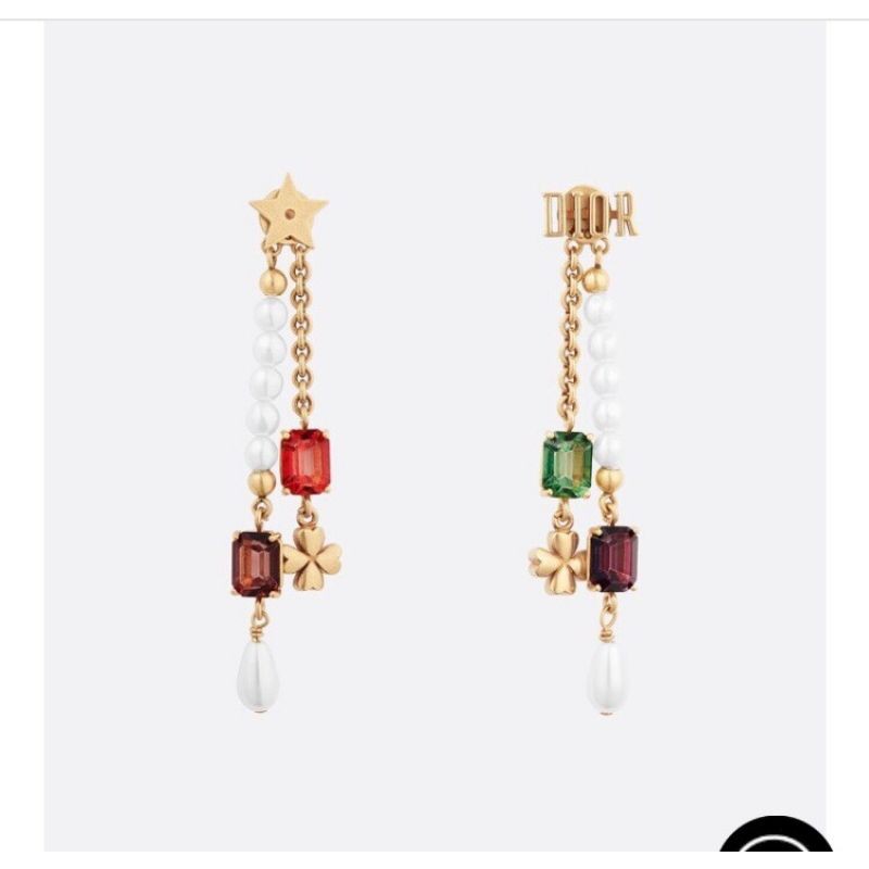 Dìǒr 2021 New Ruby Earring S925 Silver Brass Pearl Tassels Earrings