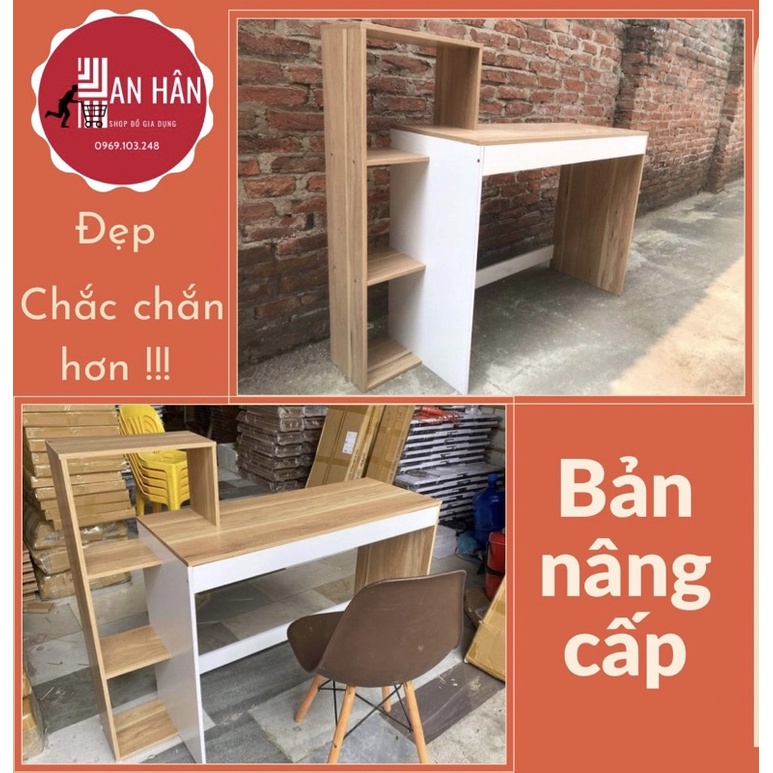 Bàn làm việc , bàn học dáng chữ L kèm giá để sách tiện lợi