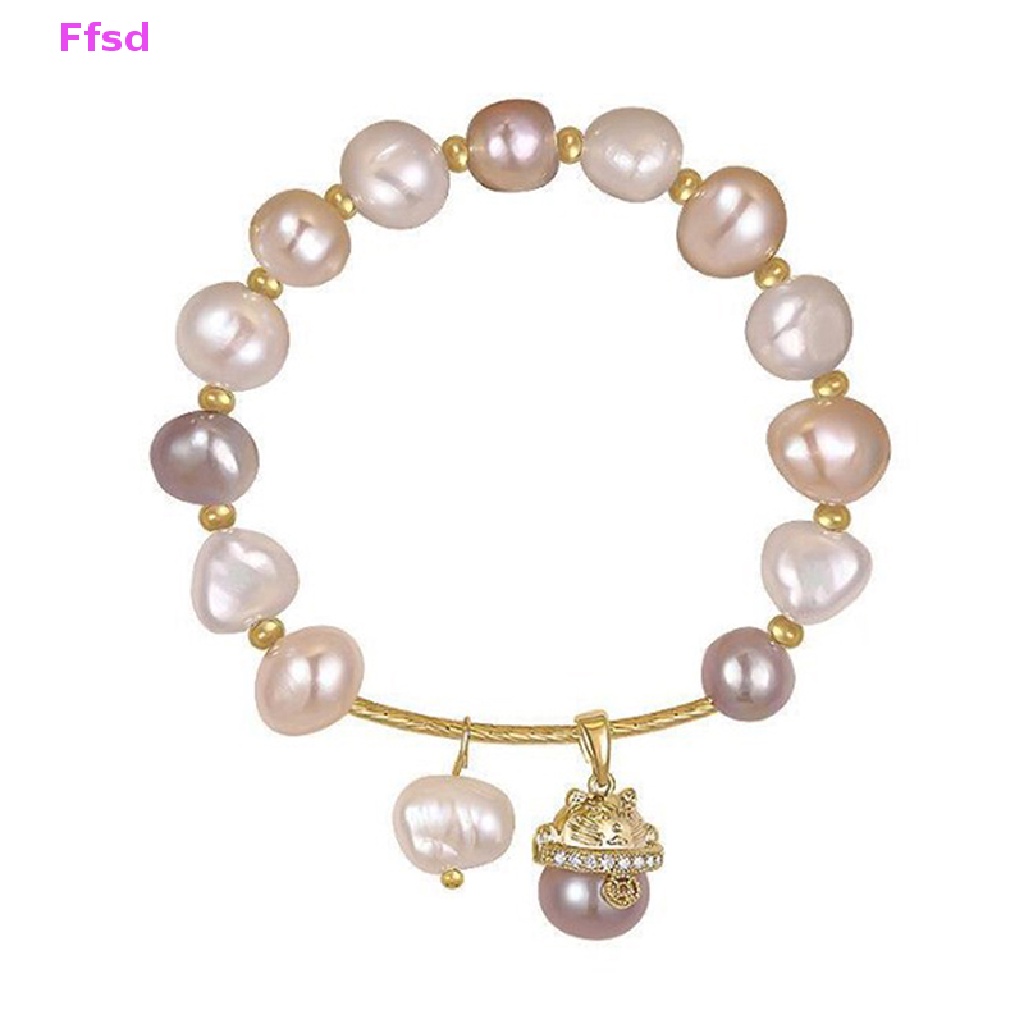{Ffsd} Vòng Tay Hạt Ngọc Trai Tự Nhiên Phong Cách Baroque Làm Quà Tặng Cho Học Sinh
