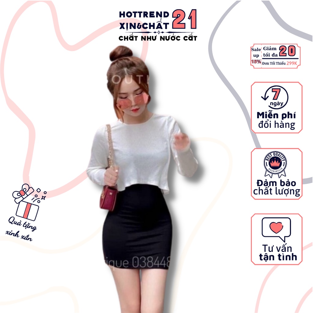 Set Đầm Kèm Áo Croptop Len | Đầm Body Dự Tiệc Dạ Hội Đi Chơi Đi Dạo Đều Chuẩn Đẹp Cực Xinh Xắn | Nine-Teen Storee
