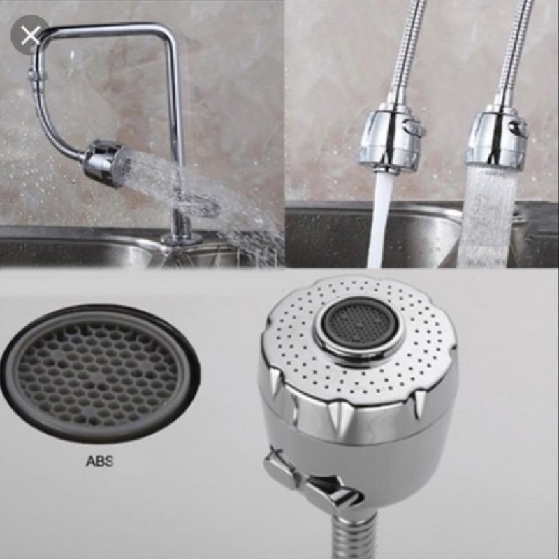 Đầu vòi rửa chén tăng áp xoay 360 độ