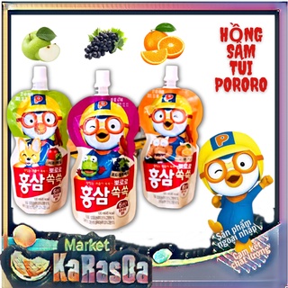 Nước Hồng Sâm Trái Cây Paldo Pororo Hàn Quốc (Hộp 10 Túi x 100 ML)