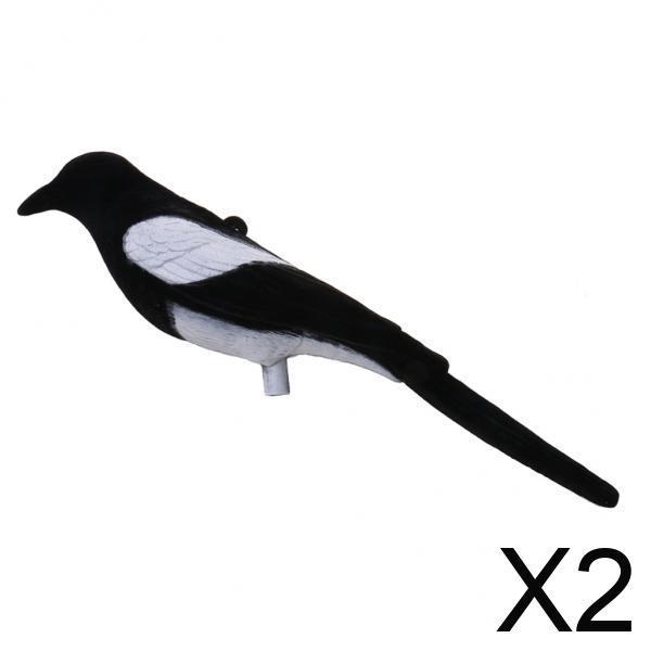 💕Thássia Sport Store💕2xFull Flocked Realistic Calling Magpie Decoy Shooting/Hunting Decoying Bait 