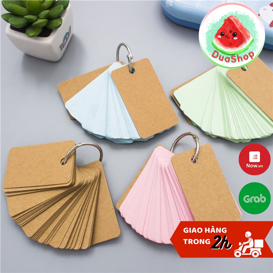 Flashcard học từ vựng ngoại ngữ Trung/ Nhật/ Hàn/ Anh - Bộ Thẻ Ghi Nhớ (4*7 cm) 🍉Duashop🍉