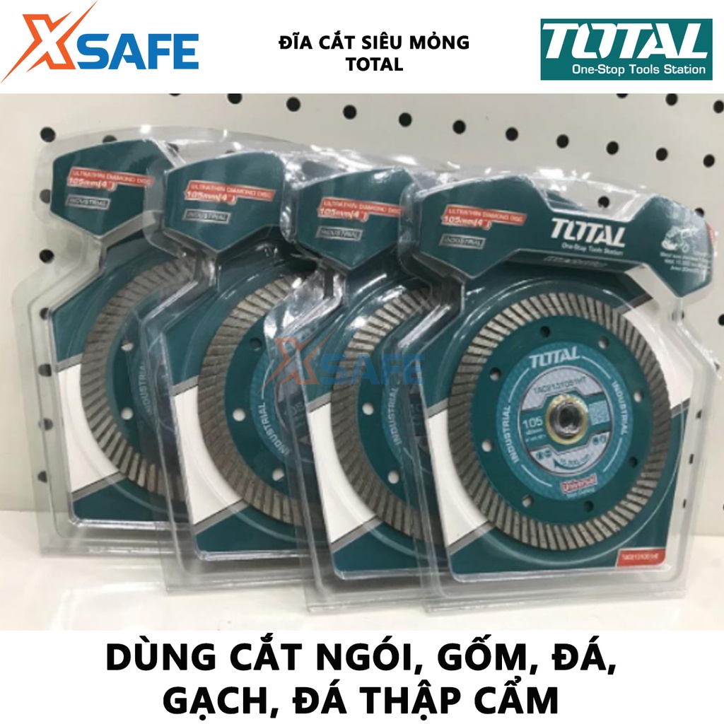 Đĩa cắt siêu mỏng TOTAL dùng cắt ngói, gốm, đá, gạch, đá cẩm thạch, không cắt được gạch men(kính nano) - [XSAFE]
