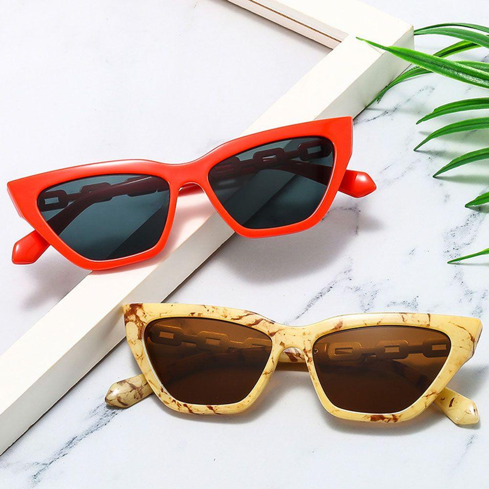 Kính Mát Mắt Mèo Gọng Kim Loại Chống Bức Xạ Phong Cách Hàn Quốc Cho Nam Nữ