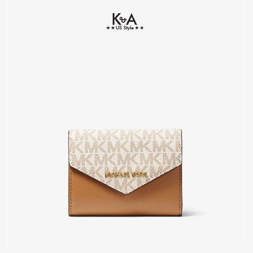 Ví cầm tay mini Michael Kors hàng hiệu mã 32H9GJ6E6B-JET SET MD CARD WALLET LEATHER-VINALLAACRN