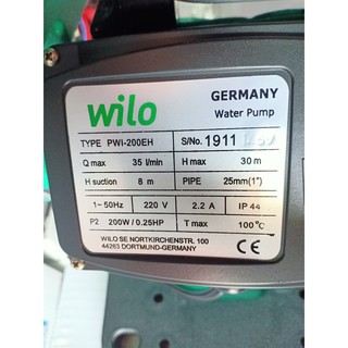 [CHÍNH HÃNG] Máy Bơm Chân Không Wilo PWI 200EH (200W)
