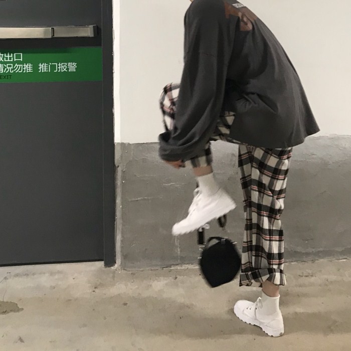 Set quần caro áo thun siêu hot fit 45-65kg