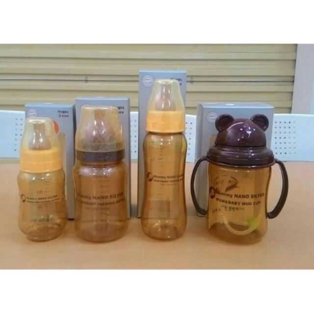 Bình sữa NaNo 250 ml tráng bạc diệt khuẩn 99,9%