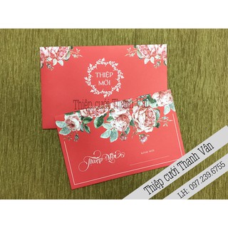 200 Thiệp Cưới Phong Bì đỏ